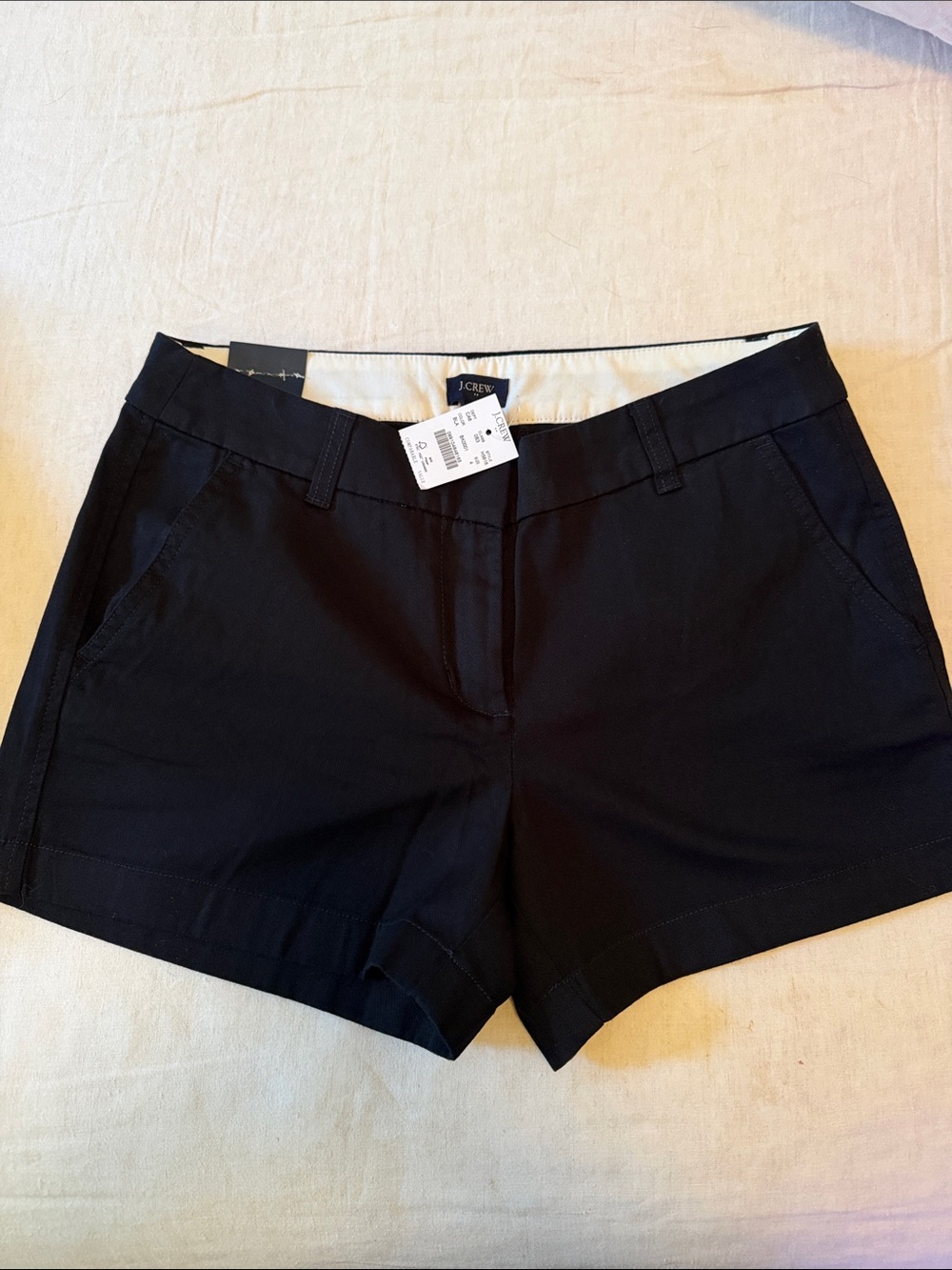 J. Crew Black High-Rise Chino Shorts